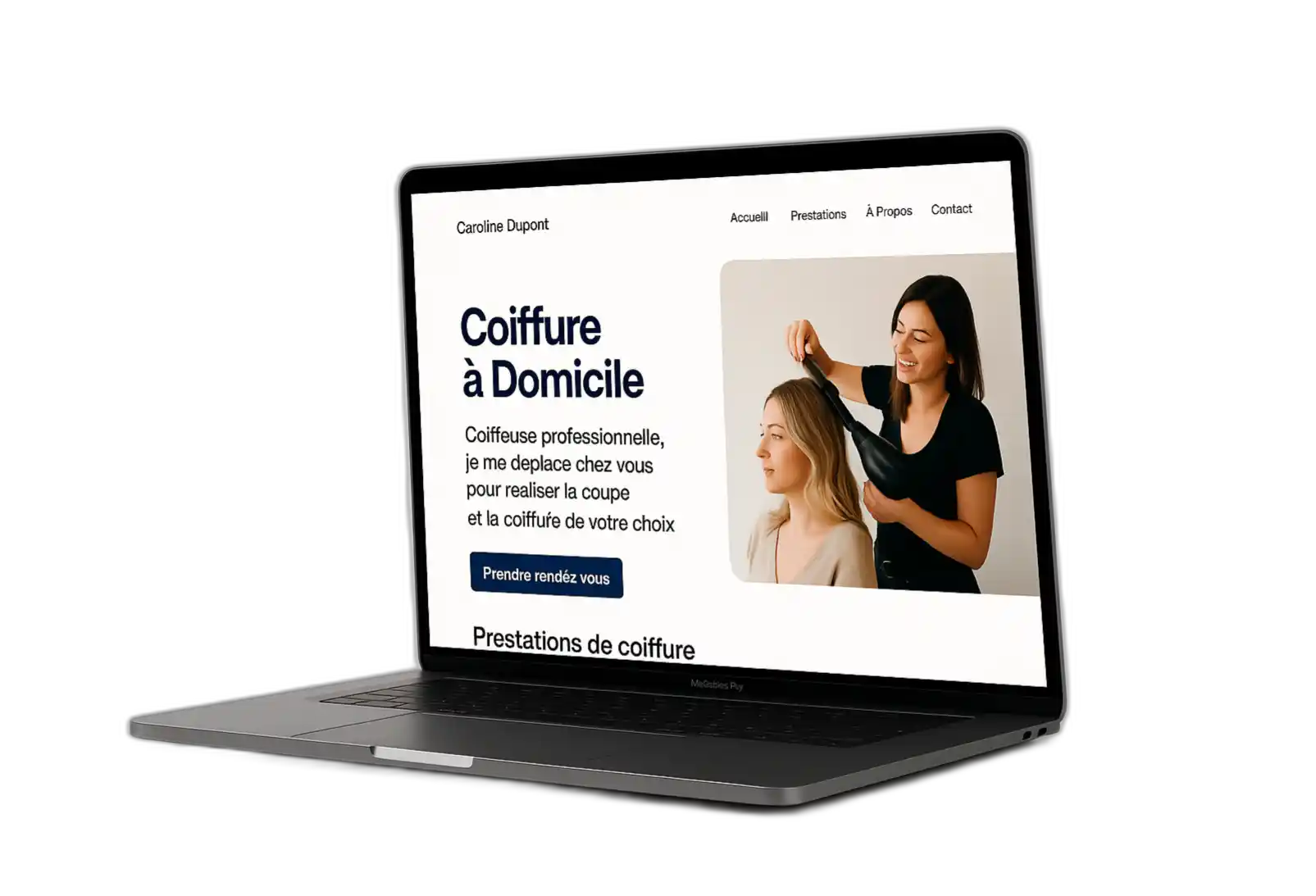 Création de Sites web et Référencement Local 4 Image site internet Coiffeuse à domicile