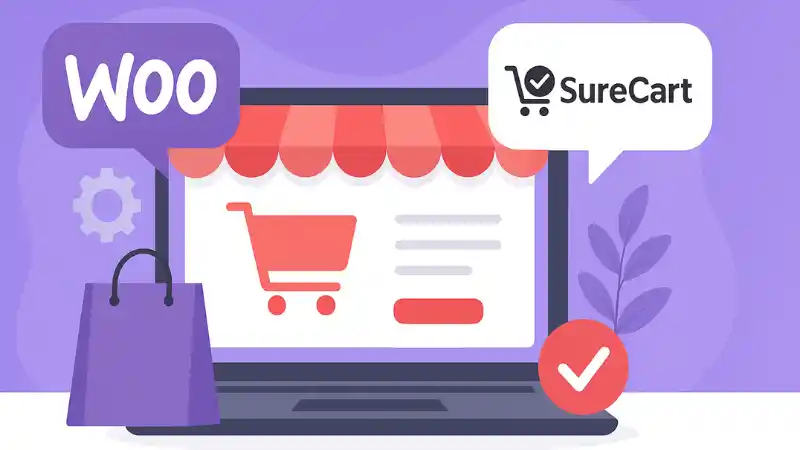 WooCommerce ou SureCart 1 woocommerce ou surecart